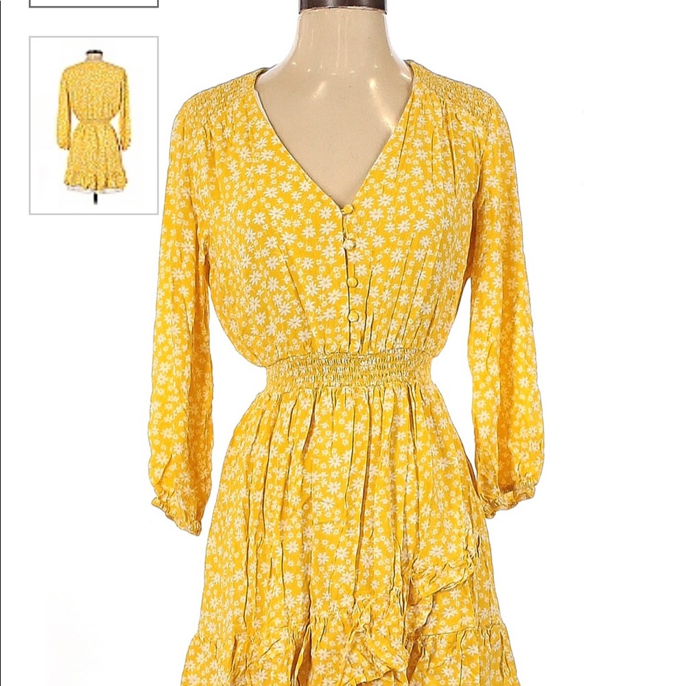 Nordstrom creative concepts yellow dress